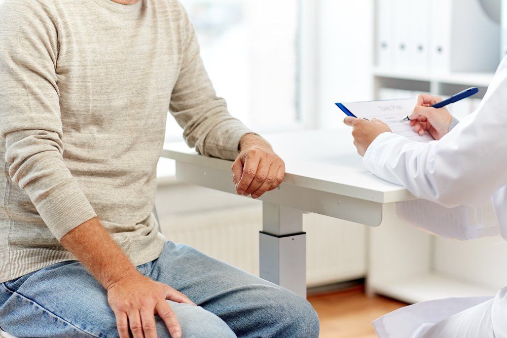 Doctor reviewing patient records